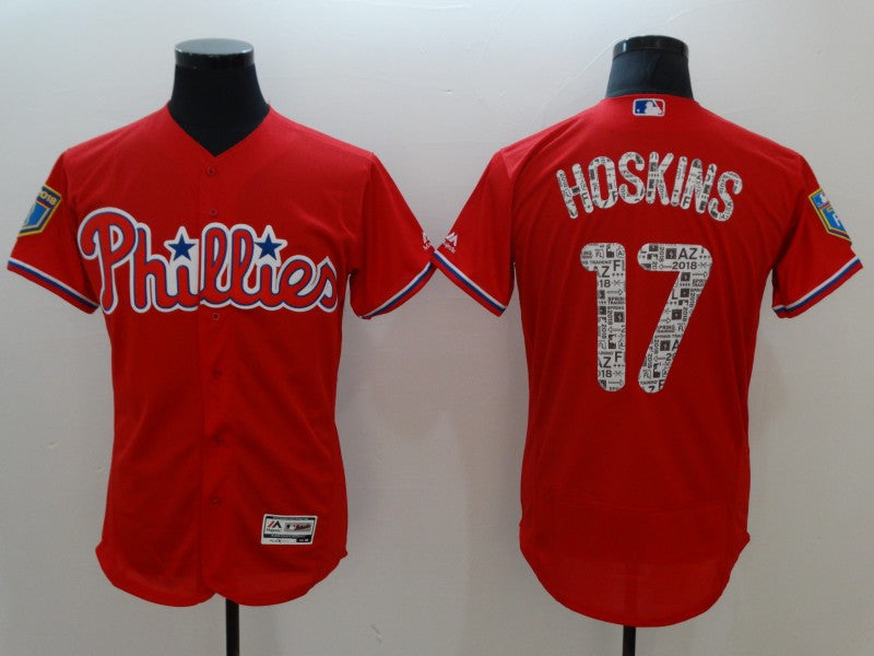 Rhys Hoskins Philadelphia Phillies red jersey