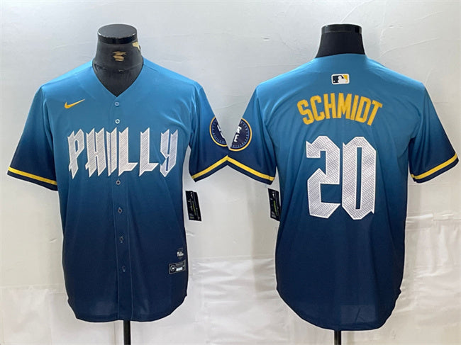 Mike Schmidt Philadelphia Phillies blue City Connect jersey