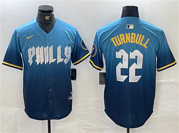 Spencer Turnbull Philadelphia Phillies blue City Connect jersey