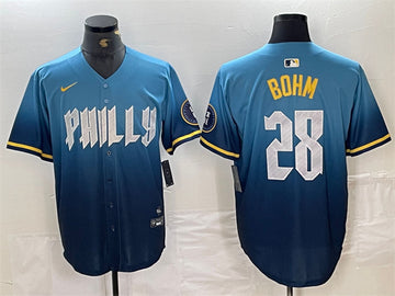 Alec Bohm Philadelphia Phillies blue City Connect jersey