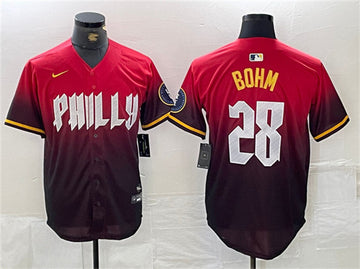 Alec Bohm Philadelphia Phillies red City Connect jersey