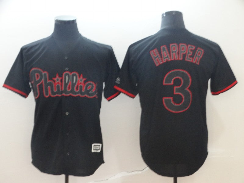 Bryce Harper Philadelphia Phillies black Shadow jersey