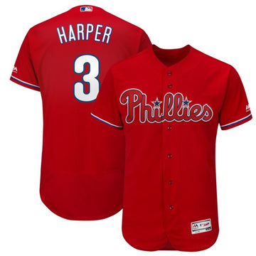 Bryce Harper Majestic Philadelphia Phillies scarlet jersey