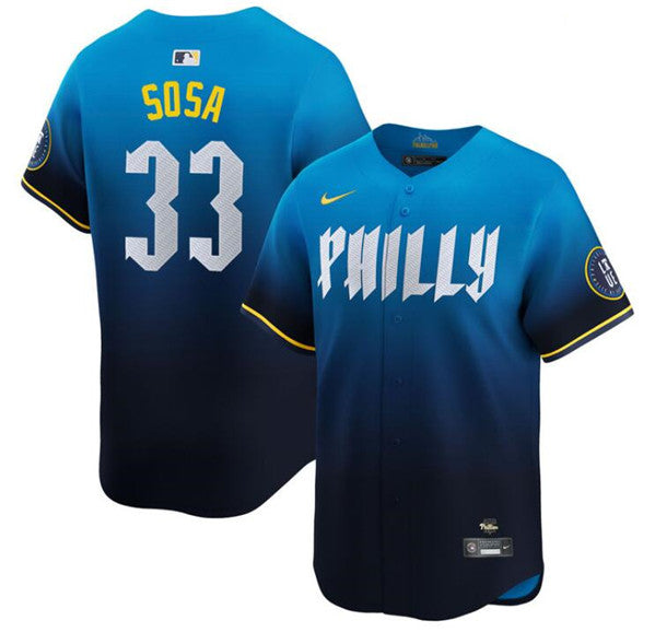 Edmundo Sosa Philadelphia Phillies blue City Connect jersey
