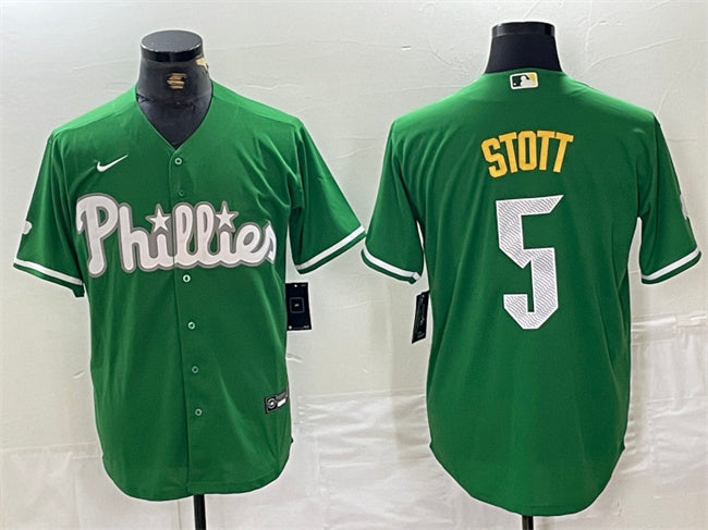 Bryson Stott Philadelphia Phillies green City Connect jersey