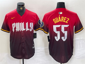 Ranger Suarez Philadelphia Phillies red City Connect jersey