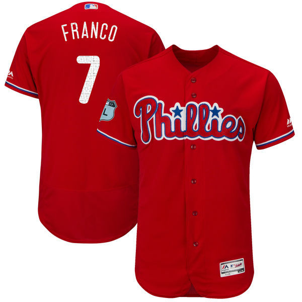 Maikel Franco Majestic Philadelphia Phillies scarlet Authentic jersey