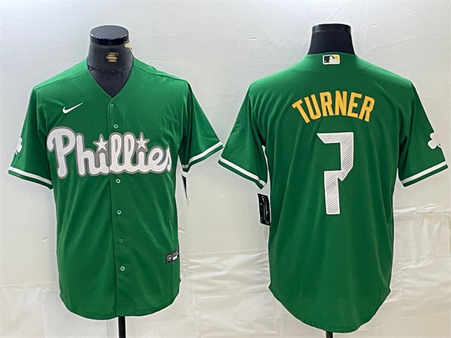 Trea Turner Philadelphia Phillies green City Connect jersey