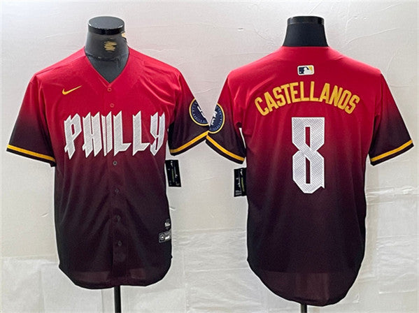 Nick Castellanos Philadelphia Phillies red City Connect jersey