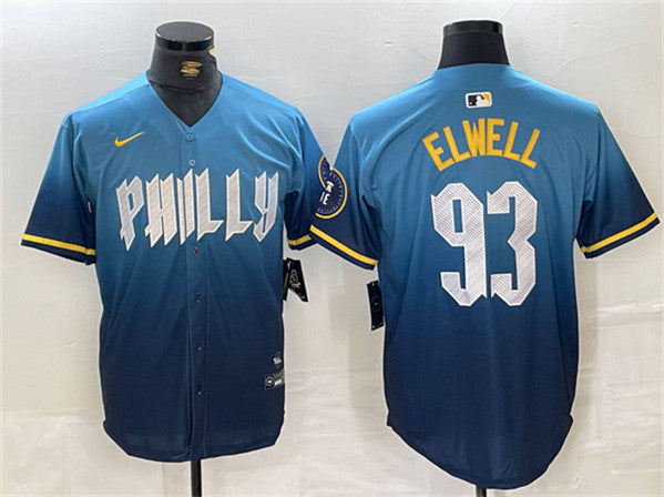 Jason Elwell Philadelphia Phillies blue City Connect jersey