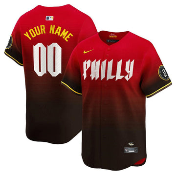 Custom Philadelphia Phillies red City Connect jersey