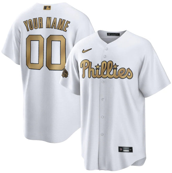Custom Philadelphia Phillies white All-Star jersey