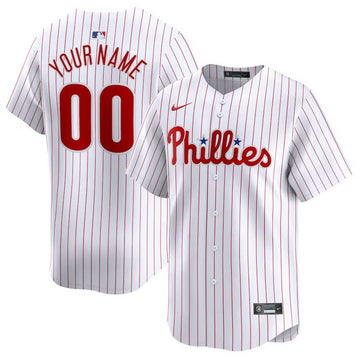 Custom Philadelphia Phillies white Home jersey