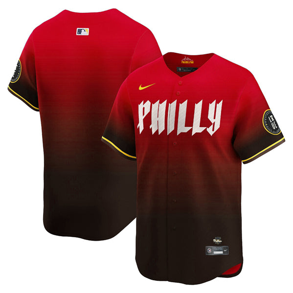 Custom Philadelphia Phillies red City Connect jersey