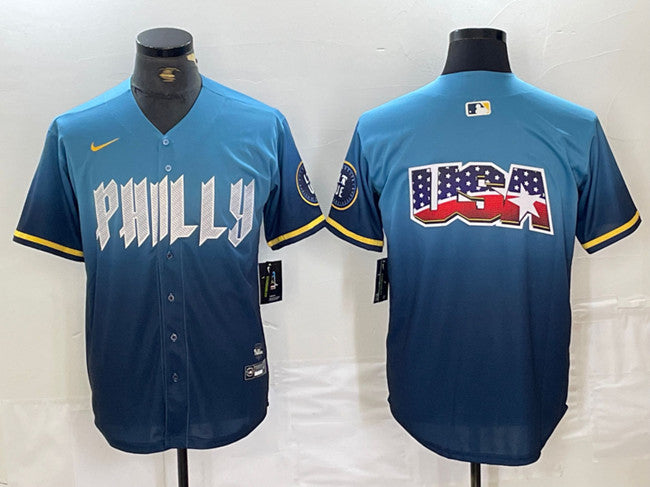Philadelphia Phillies blue City Connect jersey