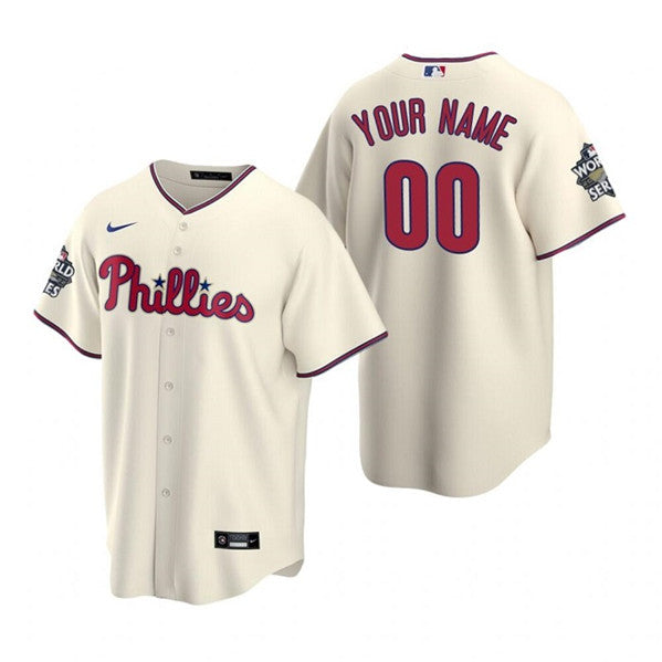 Custom Philadelphia Phillies cream jersey