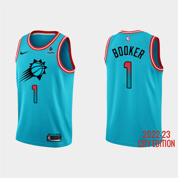Devin Booker Phoenix Suns blue City Edition jersey