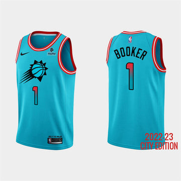 Devin Booker Phoenix Suns blue City Edition jersey