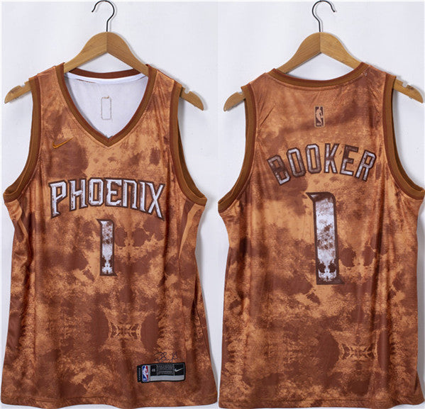 Devin Booker Phoenix Suns orange jersey