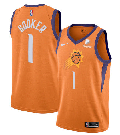 Devin Booker Phoenix Suns orange jersey