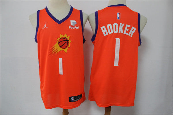 Devin Booker Phoenix Suns orange jersey