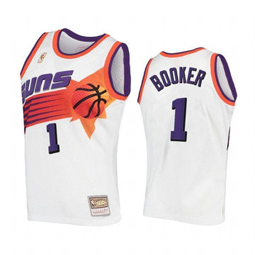 Devin Booker Phoenix Suns white Throwback jersey