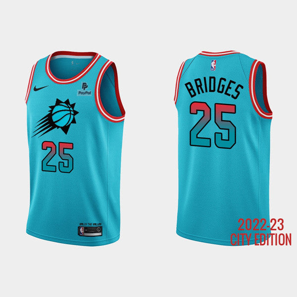Mikal Bridges Phoenix Suns blue City Edition jersey