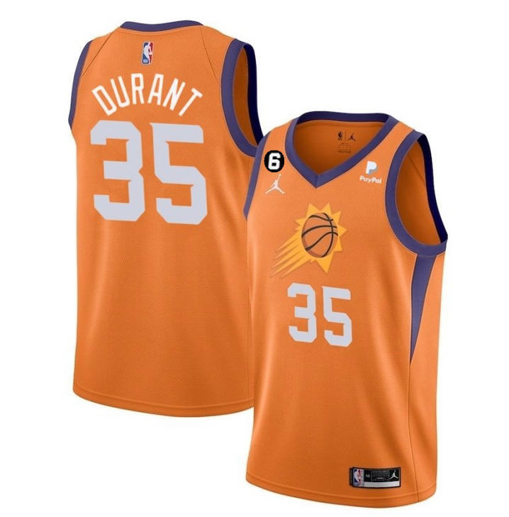 Kevin Durant Phoenix Suns orange jersey