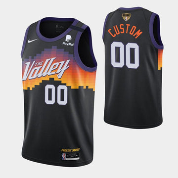Custom Phoenix Suns black City Edition jersey