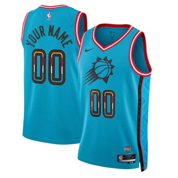 Custom Phoenix Suns blue City Edition jersey