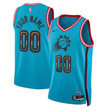 Custom Phoenix Suns blue City Edition jersey