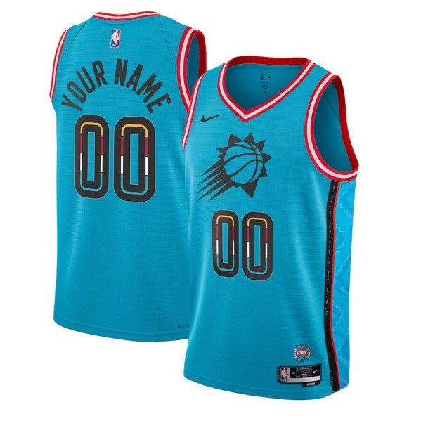 Custom Phoenix Suns blue City Edition jersey