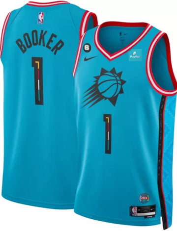 Custom Phoenix Suns blue City Edition jersey