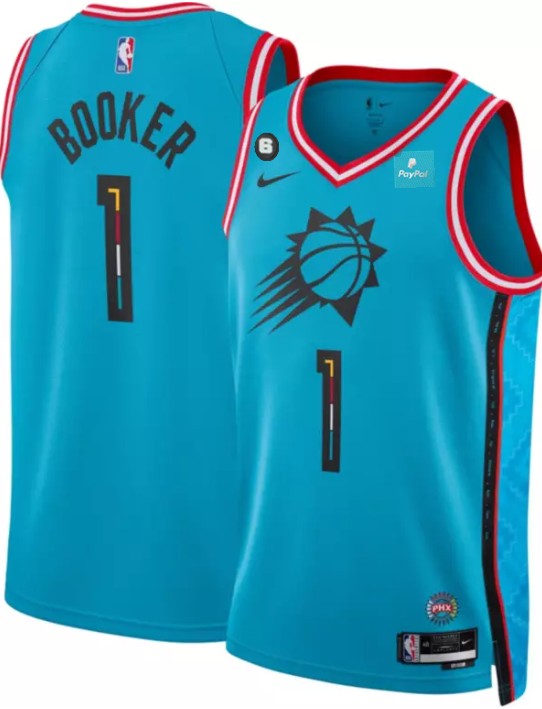 Custom Phoenix Suns blue City Edition jersey