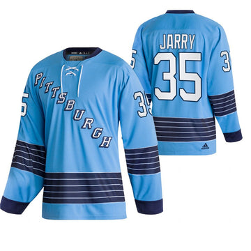 Tristan Jarry Pittsburgh Penguins blue jersey