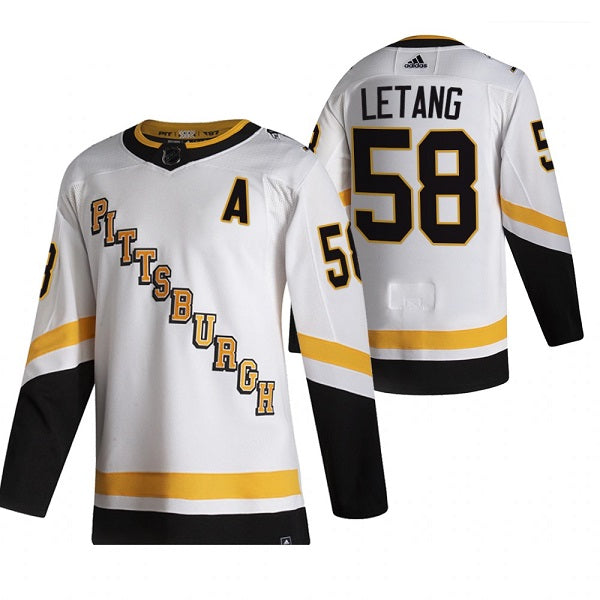 Kris Letang Pittsburgh Penguins white Reverse Retro jersey