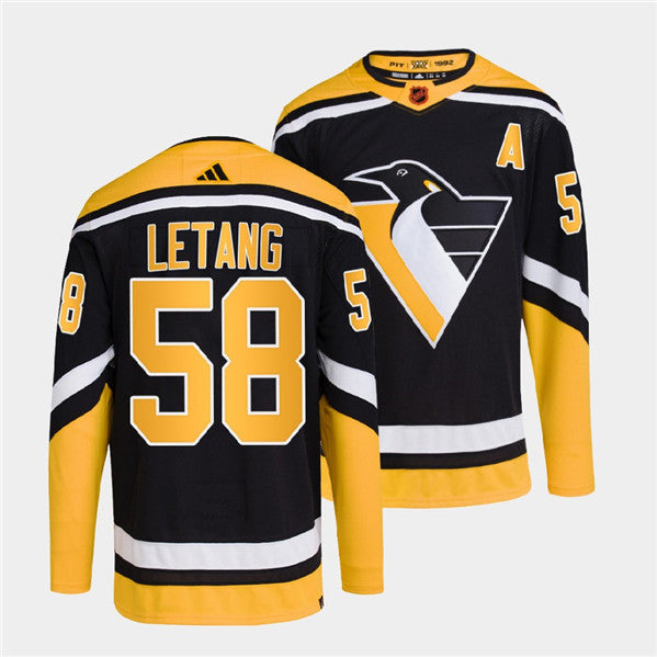 Kris Letang Pittsburgh Penguins black Reverse Retro jersey