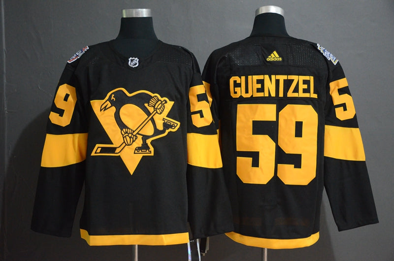 Jake Guentzel Pittsburgh Penguins black Stadium Series jersey