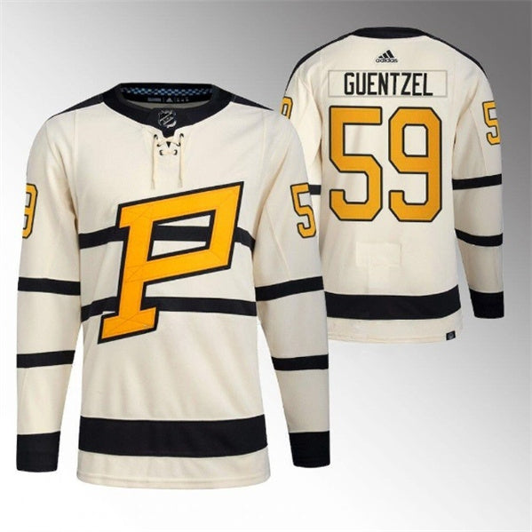 Jake Guentzel Pittsburgh Penguins cream Winter Classic jersey