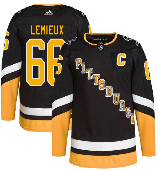 Mario Lemieux Pittsburgh Penguins black jersey