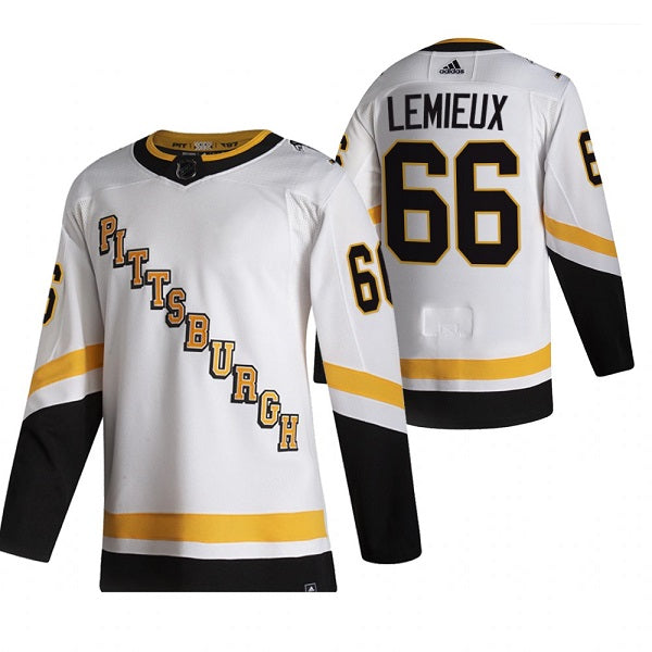 Mario Lemieux Pittsburgh Penguins white Reverse Retro jersey