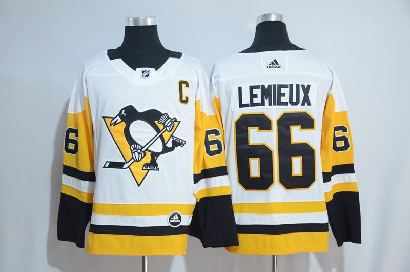 Mario Lemieux Adidas Pittsburgh Penguins white Authentic jersey