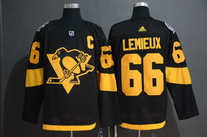 Mario Lemieux Pittsburgh Penguins black Stadium Series jersey