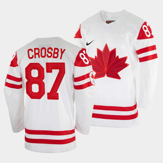 Sidney Crosby Canada Pittsburgh Penguins white jersey