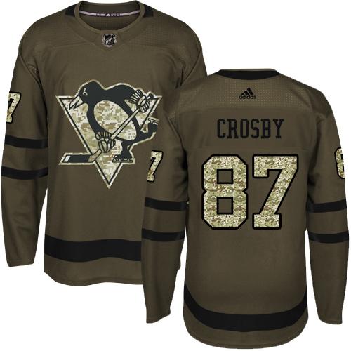 Sidney Crosby Pittsburgh Penguins green Salute To Service jersey