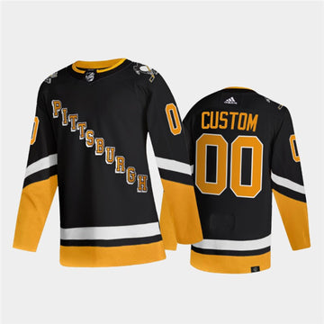 Custom Pittsburgh Penguins black jersey