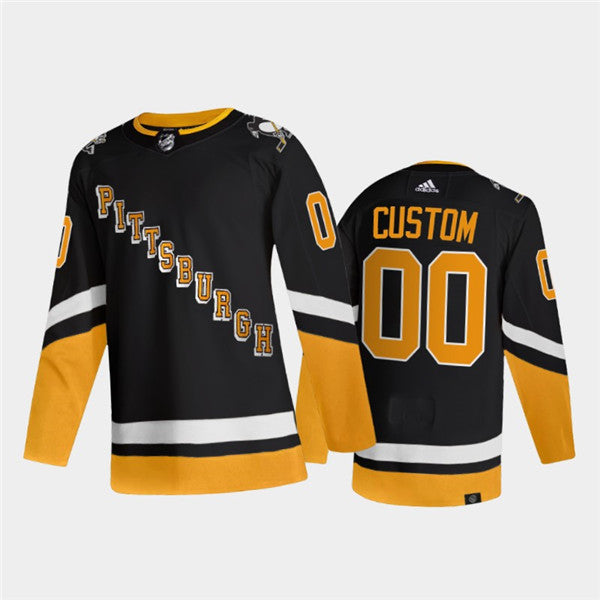 Custom Pittsburgh Penguins black jersey
