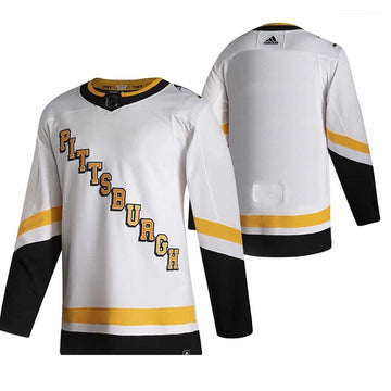 Custom Pittsburgh Penguins white Reverse Retro jersey