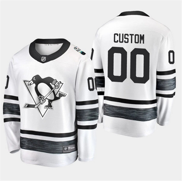 Custom Pittsburgh Penguins white All-Star jersey