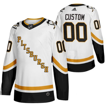 Custom Pittsburgh Penguins white jersey